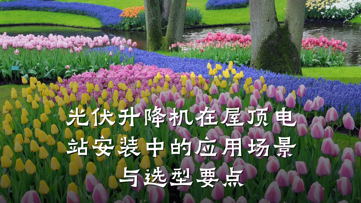 光伏升降机在屋顶电站安装中的应用场景与选型要点