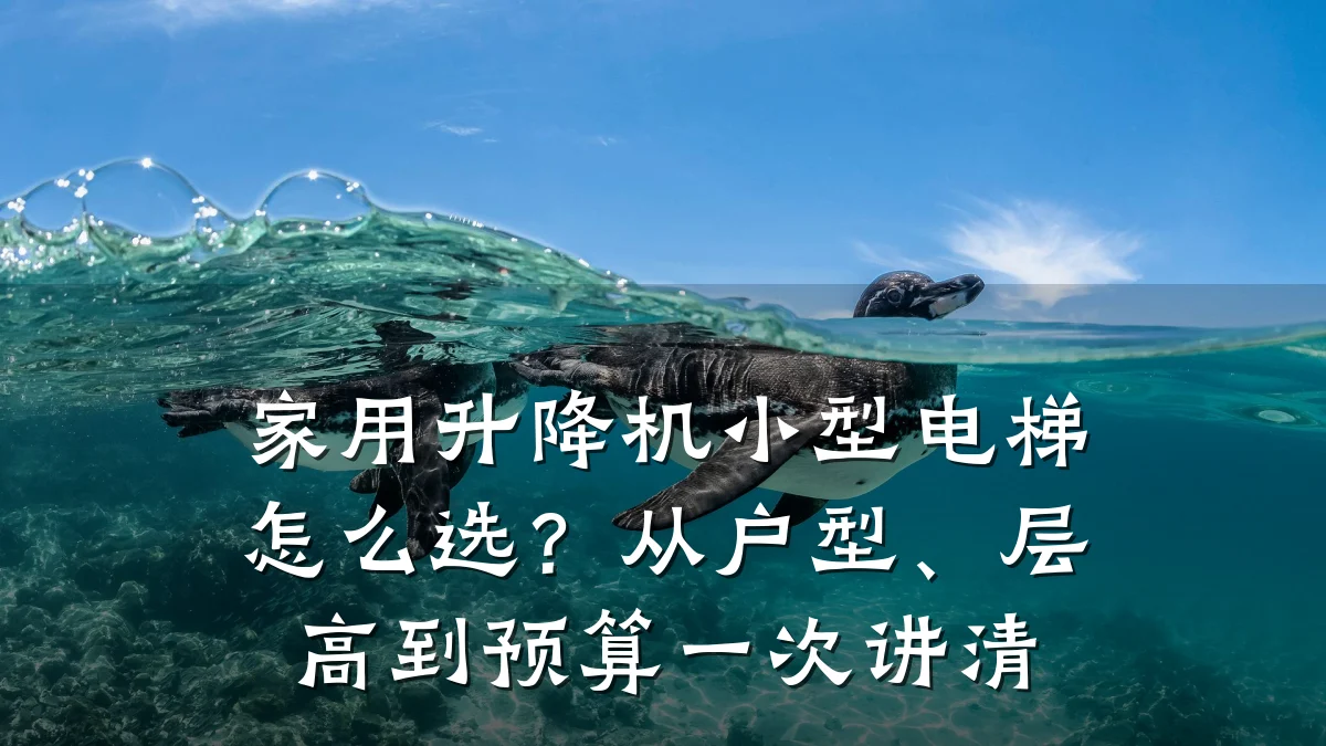 家用升降机小型电梯怎么选?从户型、层高到预算一次讲清