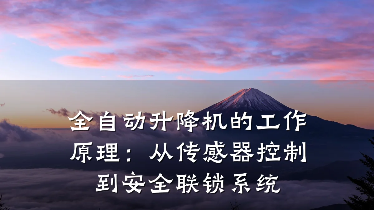全自动升降机的工作原理:从传感器控制到安全联锁系统