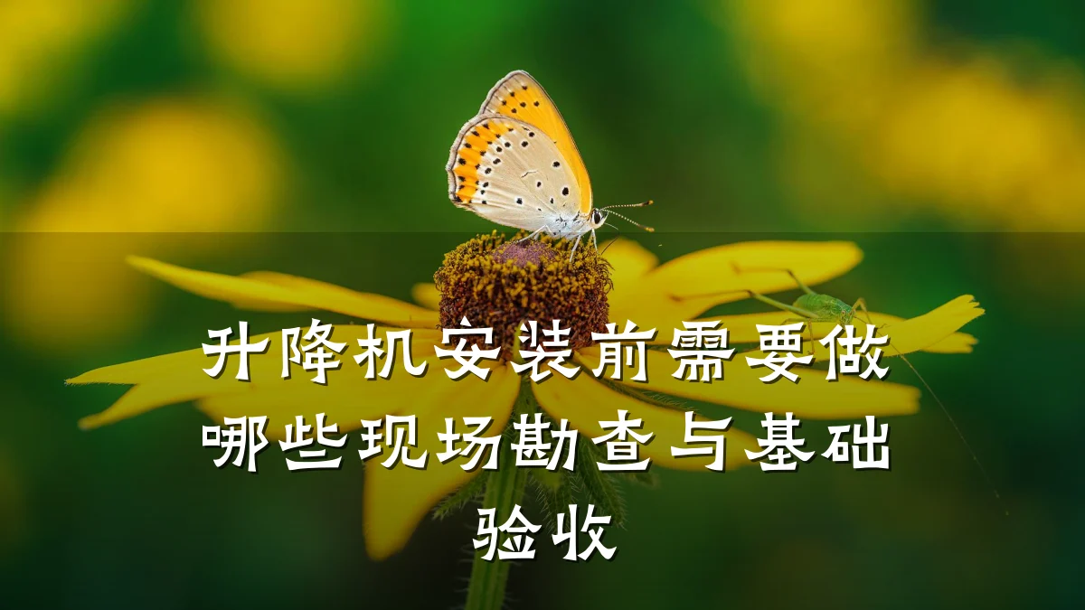 升降机安装前需要做哪些现场勘查与基础验收