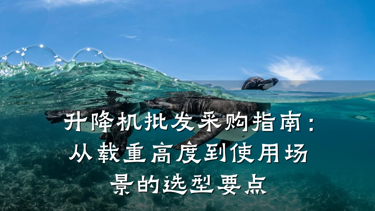 升降机批发采购指南:从载重高度到使用场景的选型要点