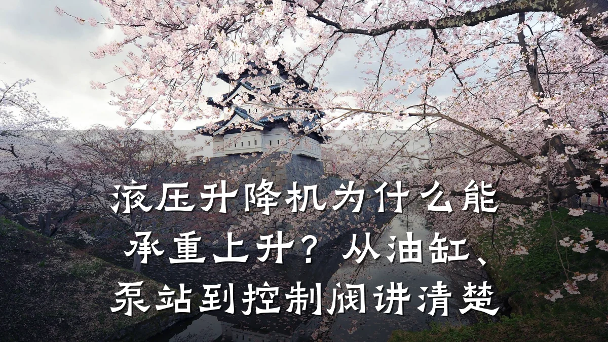 液压升降机为什么能承重上升?从油缸、泵站到控制阀讲清楚
