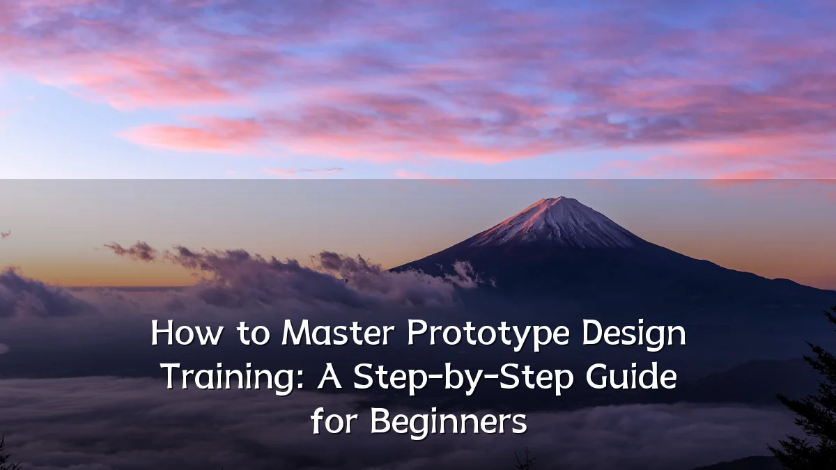 How to Master Prototype Design Training: A Step-by-Step Guide for Beginners