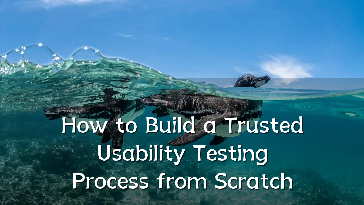 How to Build a Trusted Usability Testing Process from Scratch